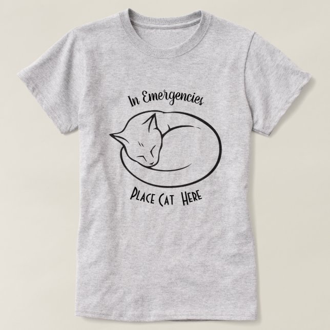 Camiseta GATO LOVER | Gato de Emergência (Frente do Design)