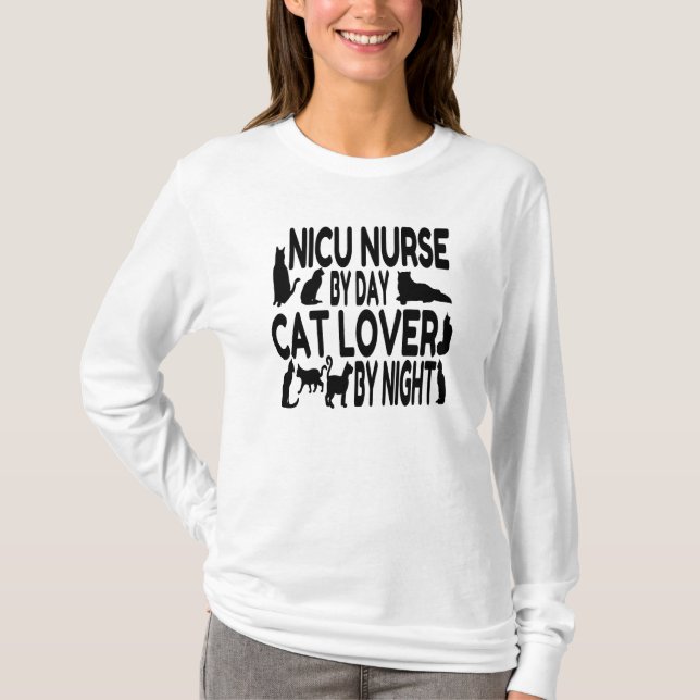 Camiseta Gato Lover NICU Enfermeiro (Frente)