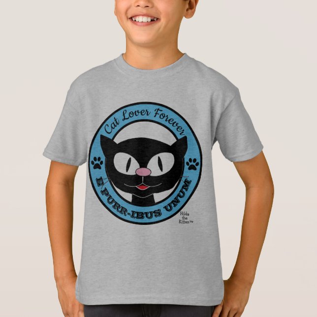 Camiseta Gato Lover para sempre E PURR-IBUS UNUM (Frente)