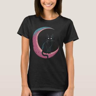 Camiseta Gato Lua Crescente Lunar Kitty Gatinho Felino Pet