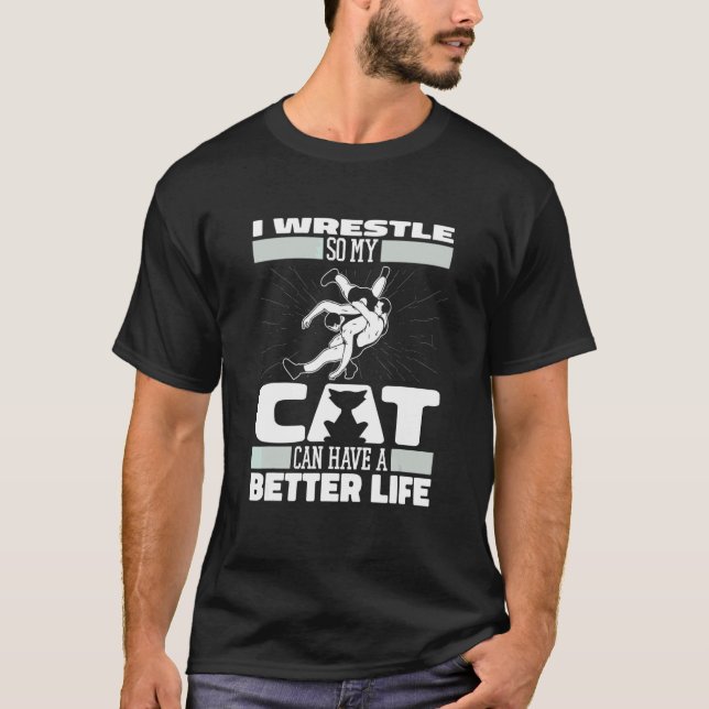 Camiseta Gato Lutador   Lutar Luta (Frente)