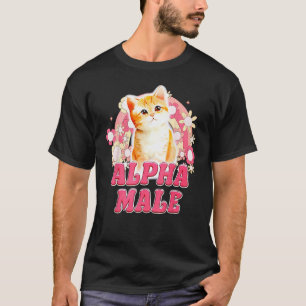 Camiseta Gato Macho Alfa Filhote Engraçado Para Homens Mulh
