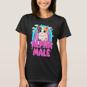 Camiseta Gato Macho Alfa Filhote Engraçado Para Homens Mulh
