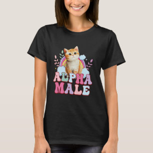 Camiseta Gato Macho Alfa Filhote Engraçado Para Homens Mulh