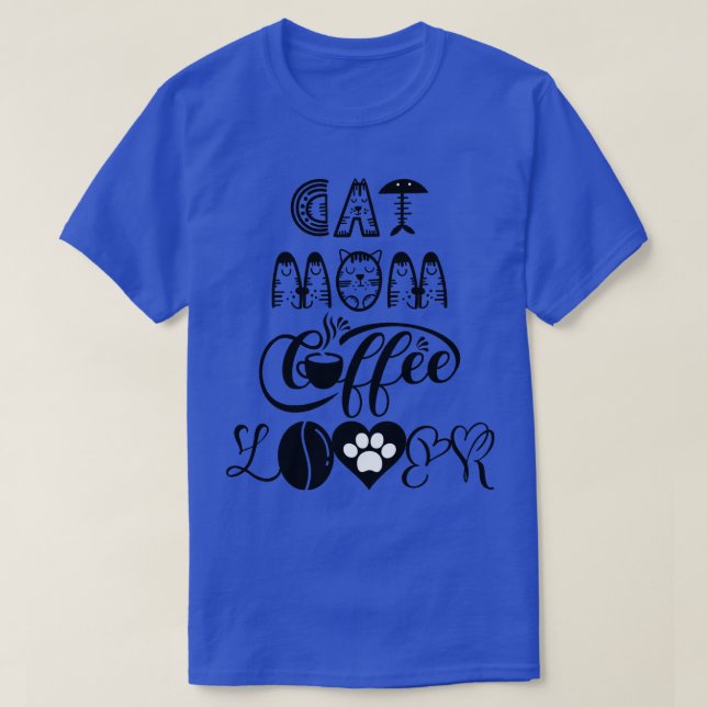 Camiseta Gato mãe amante do café Cat Design 15 (Frente do Design)