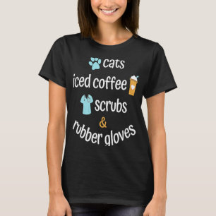 Camiseta Gato Mãe Café Forçado Esfregões e Enfermeira de Lu