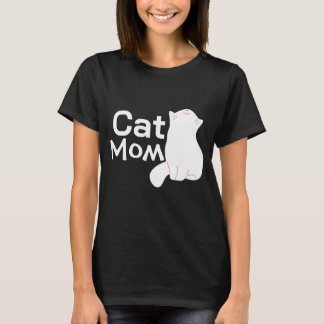 Camiseta Gato-mãe de camisa-negra