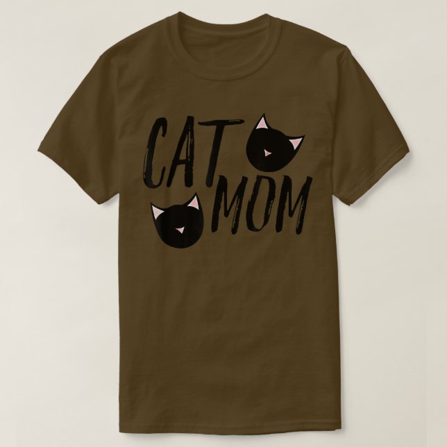 Camiseta Gato Mãe Dia de as mães Engraçado Mãe De Gato Pet  (Frente do Design)