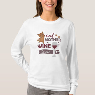 Camiseta Gato Mãe Vinho Gato Gato Vinho Gato Vinho Vinho Vi