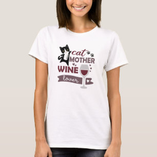 Camiseta Gato Mãe Vinho Gato Vinho Gato Vinho Vinho Tinto V