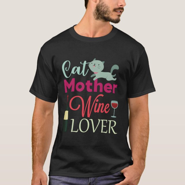 Camiseta Gato Mãe Vinho Pet Mãe Vinho (Frente)
