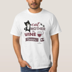 Camiseta Gato Mãe Vinho Vinho Vinho Vinho Vinho Vinho Preto