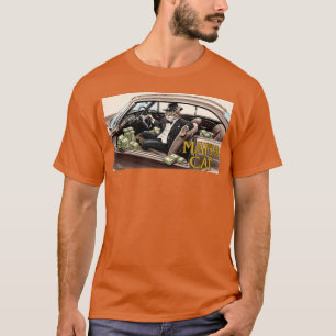 Camiseta Gato máfia erva dinheiro carro menino