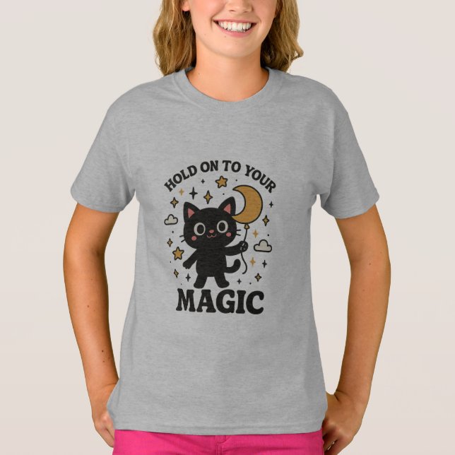 Camiseta Gato Mágico Lua (Frente)