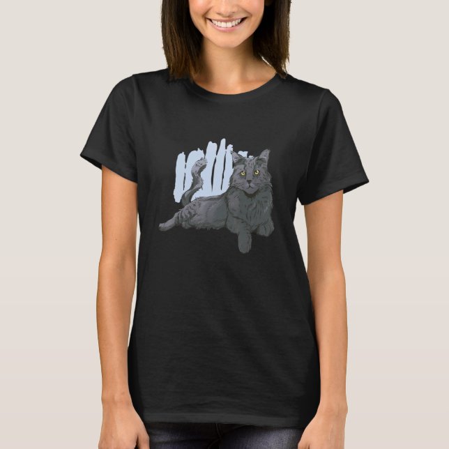 Camiseta Gato Maine Coon Pet (Frente)