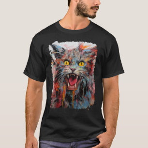 Camiseta Gato Maine Coon Pop Art Halloween