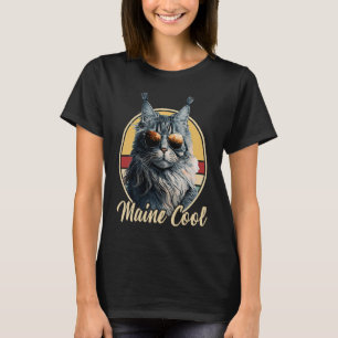 Camiseta Gato Maine Coon Roupa Retro Maine Animal Legal Kit