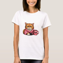 Camiseta Gato Mal-Humorado Engraçado