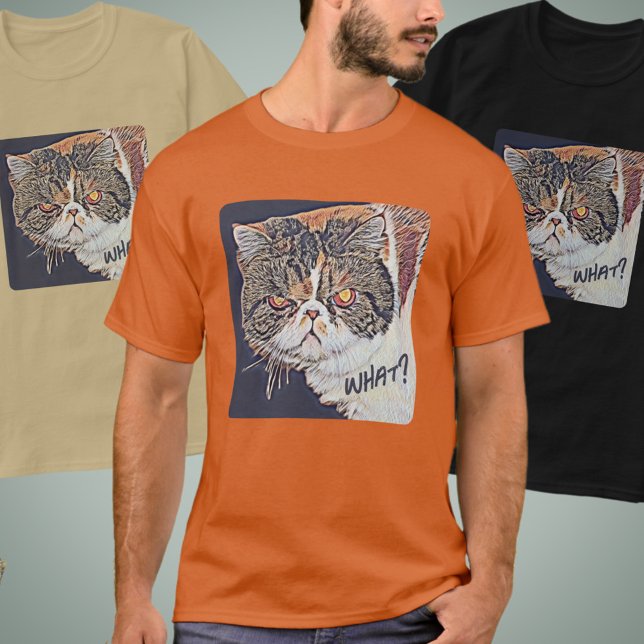 Camiseta Gato Mal-Humorado Engraçado (Criador carregado)
