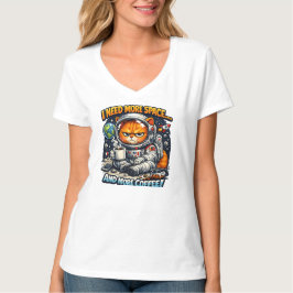 Camiseta Gato Mal-Humorado Engraçado, Precisa Mais Espaço E