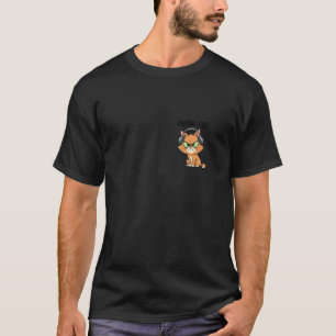 Camiseta Gato Mal-humorado Fones de Ouvido Meow-sic Música