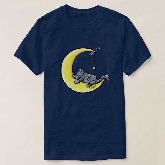 Camiseta Gato Malhado Amor Lunar (Frente do Design)