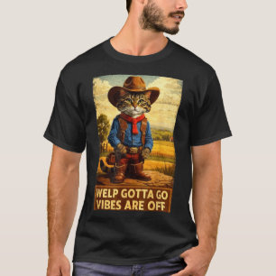 Camiseta Gato malhado engraçado filhote tenho que ir dizend