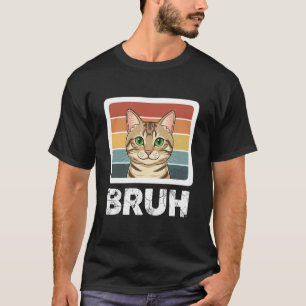 Camiseta Gato Malhado Engraçado Meme Design Retro Vintage B