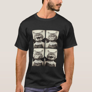 Camiseta Gato Malhado Engraçado Vampiro com Fantasia de Mor
