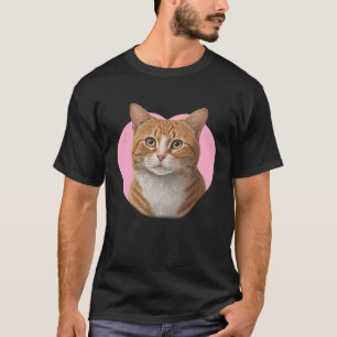 Camiseta Gato Malhado Laranja Fofo