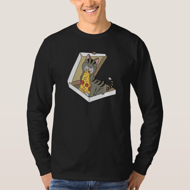 Camiseta Gato Malhado Pet Pizza   (Frente)