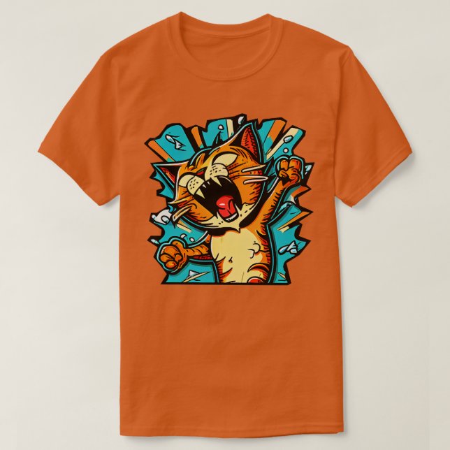 Camiseta Gato maluco 2 (Frente do Design)
