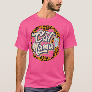 Camiseta Gato Mamã Gata Leopardo Gato Pata Gato Pata Gato P