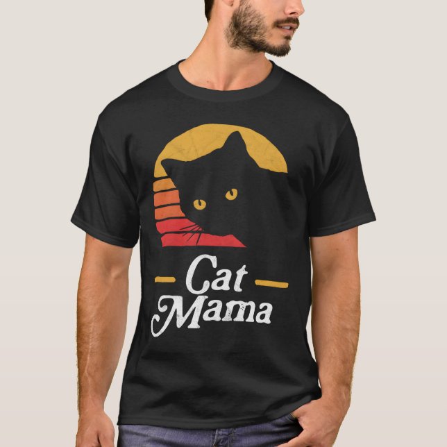 Camiseta Gato Mama Oitenta Estilo Gato Desapontado (Frente)