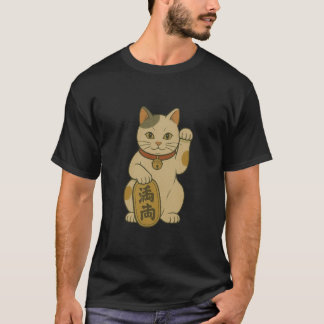 Camiseta Gato Maneki Neko Retro Convite