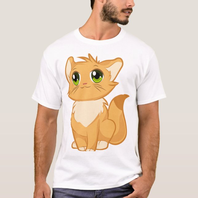 Camiseta gato marrom (Frente)