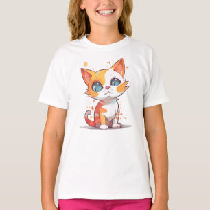 Camiseta Gato Marrom Bonito Adorável