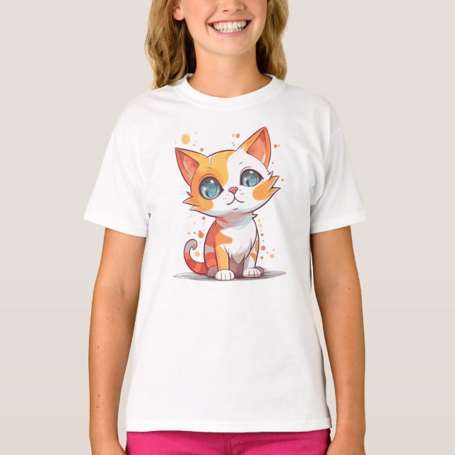 Camiseta Gato Marrom Bonito Adorável (Frente)