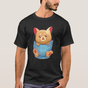 Camiseta Gato Marrom Senta No Bolso Gatinho  Gatos Miando  