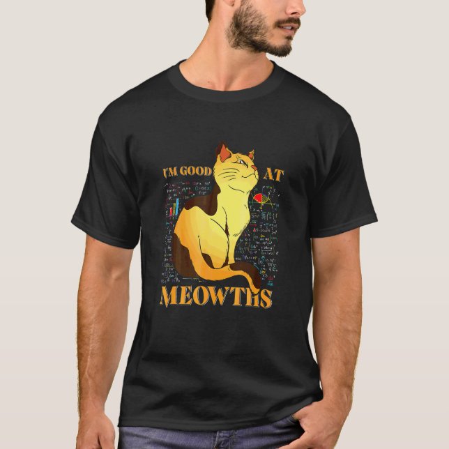 Camiseta Gato Matemático de Piada Fofa (Frente)