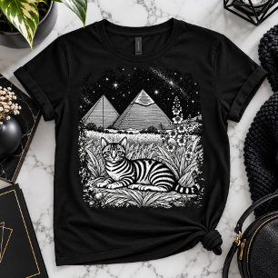 Camiseta Gato Mau Egípcio Sob as Pirâmides