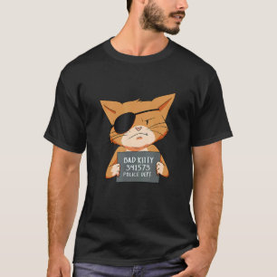 Camiseta Gato Mau Gangster Mugshot Kitty Para Amantes de An