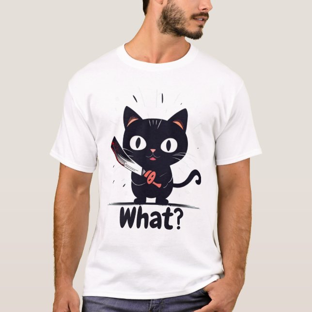 Camiseta Gato Mau - O quê? (Frente)