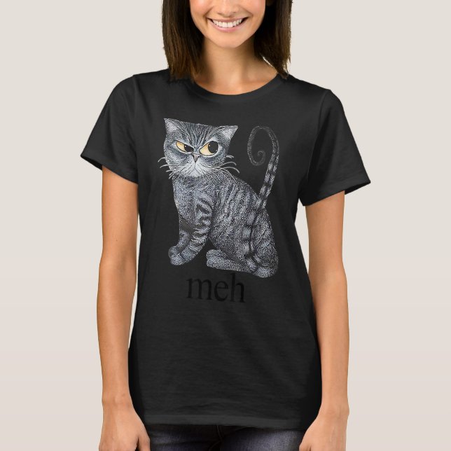Camiseta Gato Meh para Gato (Frente)