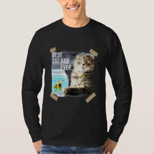 Camiseta Gato Melhor Pai Gato de Todos os Tempos Gato Comen