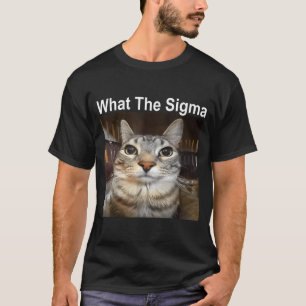 Camiseta Gato Meme Engraçado Qual é o Sigma Citação de Meme