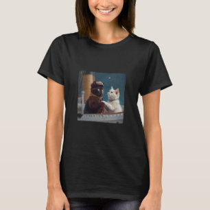 Camiseta Gato Meme Filme Titanic Divertido Homens Navio Cru