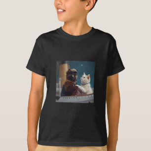 Camiseta Gato Meme Filme Titanic Engraçado Homens Navio Cru