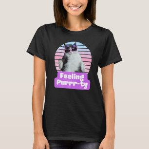 Camiseta Gato Meme Hilário Kitty Felino Sentimento Feliz