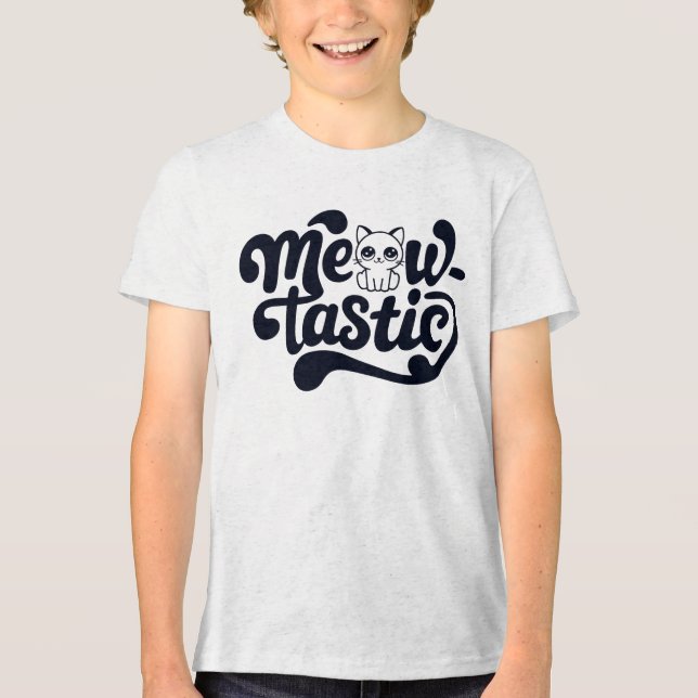 Camiseta Gato Meow-Tastic Fantástico (Frente)